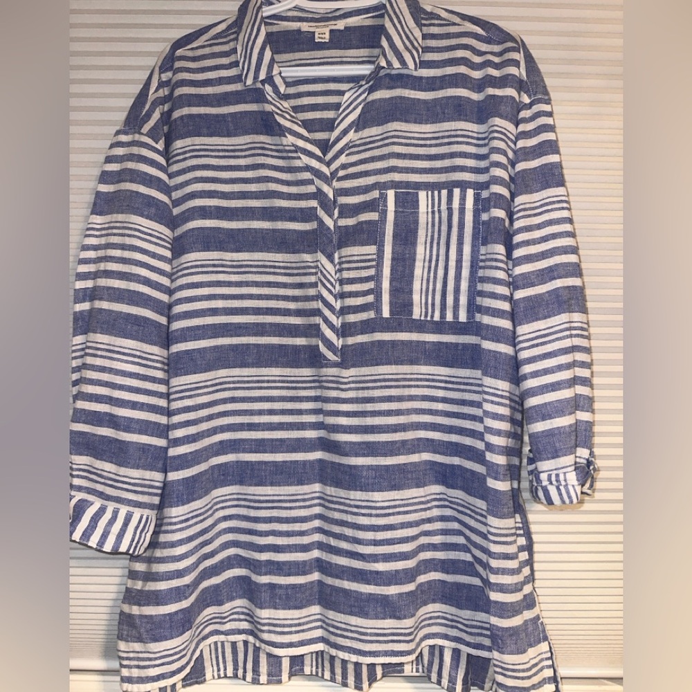 beachlunchlounge Blue and White Striped Shirt. Never worn new condition